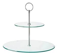 PORTA MASAS 2 NIVELES 20 Y 25 CM AXEN VIDRIO