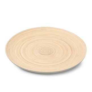 SIN STOCK # PLATO DE SITIO BAMBU / BLANCO 30 CM BZP