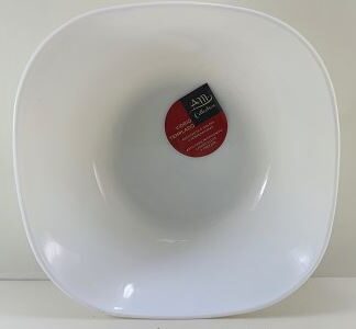 ENSALADERA CUADRADA 18.75 x 18.75 CMS. VIDRIO TEMPL. BL "AM. COLLECTION"(FSW75)