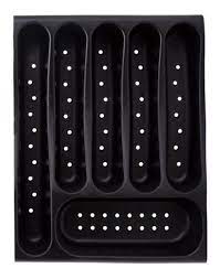 CUBIERTERO 6 DIVISIONES 38x29x6 cm. PLAST. NEGRO AXEN (AX650040N)