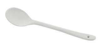 CUCHARITA CURVADA DE PORCELANA 13 CMS. BZP