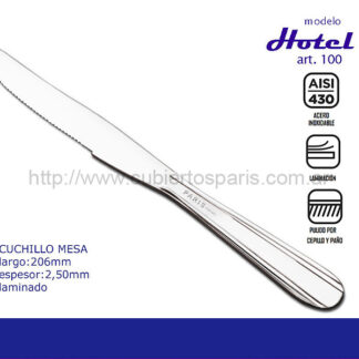 CUCHILLO MESA PARIS HOTEL 100