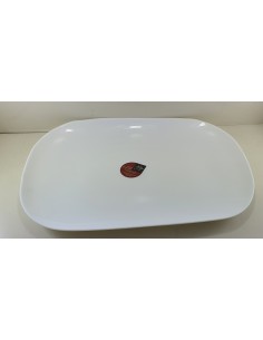 FUENTE RECTOVAL 30 CMS. VIDRIO TEMPL. BL. "A.M. COLLECTION"(FYP120)