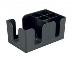 ORGANIZADOR PARA BARRA PLAST. NEGRO C/ DIVISIONES AXEN