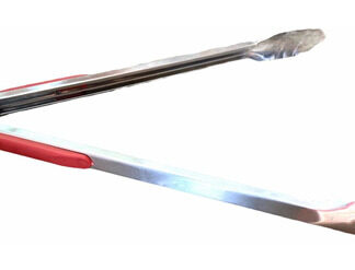 PINZA PARRILLERA LARGA 30 CMS. BZP M/ GOMA PTA. NYLON