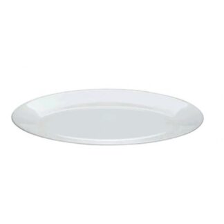 PLATO ENTRADA RED. 21,5 CMS. VIDRIO TEMPL. BLANCO "A.M. COLLECTION"