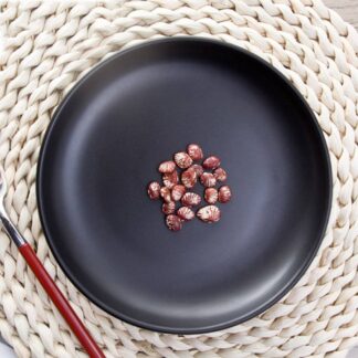 SIN STOCK # PLATO POSTRE PORCELANA NEGRO 17.5 CM. MORENA