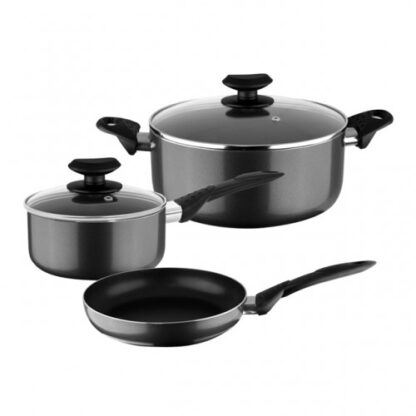 SIN STOCK#BATERIA 5 PIEZAS TEFLONADAS - MARMICOC - SARTENES Y CACEROLAS