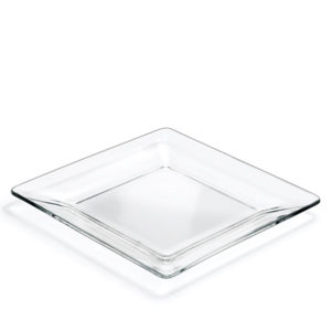 PLATO VIDRIO CUADRADO "CRISA" 26 x 26 CMS.