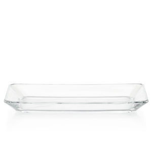 PLATO VIDRIO RECTANGULAR "CRISA" 24 x 10 CMS.