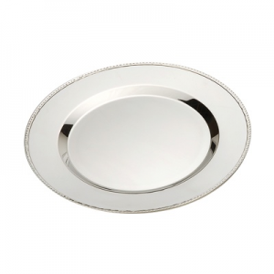 SIN STOCK # PLATO DE SITIO SATIN BORDE LAB. LIVIANO 30 CM. Acermel