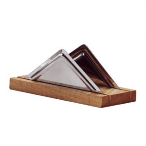 SERVILLETERO TRIANGULAR BASE MADERA ACERMEL