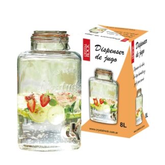 SIN STOCK # DISPENSER JUGO VIDRIO SIN SOPORTE CRYSTAL ROCK 8000 LTS.