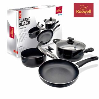 SIN STOCK # SET x 5 PIEZAS ROSWELL COOKWARE CLASSIC BLACK