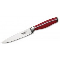 CUCHILLO MAGNUM CUISINE AC. INOX. 12,5 CM MANGO ROJO