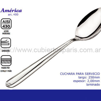 CUCHARA SERVIR PARIS AMERICA 400