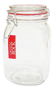 FRASCO VIDRIO HERMETICO C/TAPA 26 CM CRYSTAL.ROCK