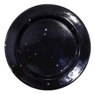 PLATO ENLOZADO PLAYO 25 cm. FORTEM ( NEGRO)