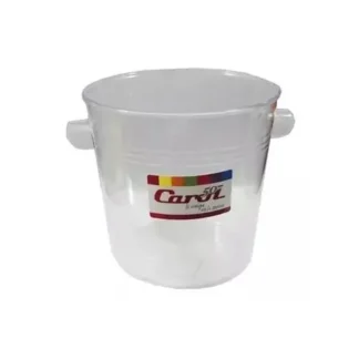 BALDE HIELO FAMILIAR TRASLUCIDO C/ASAS 15 X 15 X 11.5 CMS. DE BASE CAROL