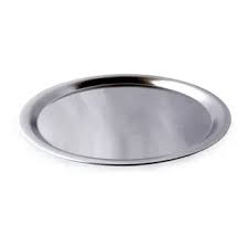 BANDEJA PORTA PIZZA AC. INOX. 22 CMS. H.B.
