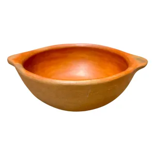 CAZUELA DE CERAMICA ROJA CON ASAS 18 CM.