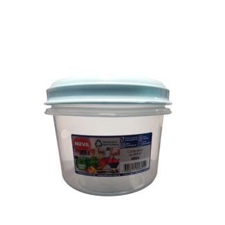 CONTENEDOR C/TAPA REDONDO NUVA 0,850 LTS. 12,5 X 10,5 CMS.