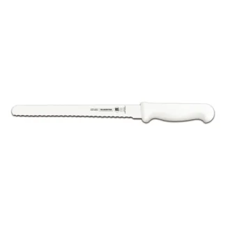 CUCHILLO PAN TRAMONT. MANGO BLANCO DENTADO 30 CM