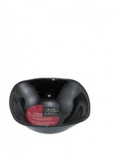 ENSALADERA CUADRADA 19 CMS. VIDRIO TEMPL. NEGRO "AM. COLLECTION"
