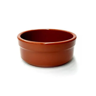 CAZUELA CERAMICA ESMALT. TERRACOTA "BLUM" 8 x 3,3 CMS.