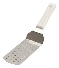 ESPATULA PERFORADA AC. INOX. 22.5 x 7.5 CMS. M/ POLIPROP. Acermel