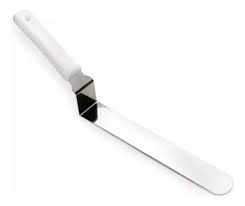 ESPATULA REPOSTERA UNTAR AC. INOX. 25 x 4 CM. M/ POLIPROP. C/ ESCALON ACERMEL