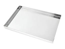 PLACA MASAS AC. INOX. C/ PESTAÑA 25 x 35 x 2 CMS. H.B.