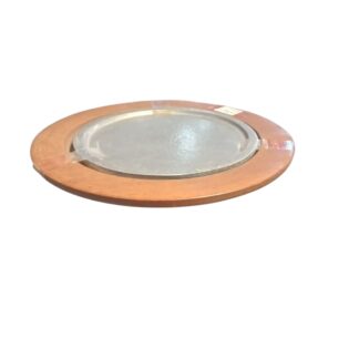 PLATO TERMICO Aleación 15 CM. Red. S/Antiadherente C/Base Madera 20 CM (4760)