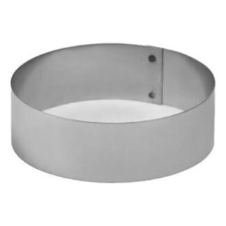 ARO REPOSTERO (TIMBAL) ACERO INOX. REDONDO 9 x 4 CMS. MC HOME