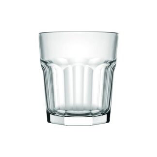 VASO FACETADO WHISKY DURAX 350cc.