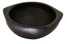 CAZUELA DE CERAMICA NEGRO CON ASA 16 CM.