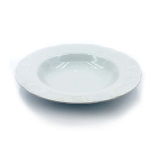 PLATO HONDO 23 CM VANNA VERBANO BLANCO.
