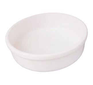 CAZUELA 12 CM CERAMICA BLANCA METEORA.