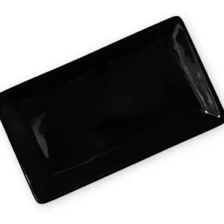 FUENTE RECTANGULAR 15 x 26 CMS. NEGRA CERAMICA "TANDIL"