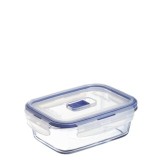 SIN STOCK # FUENTE VIDRIO RECTANGULAR PURE BOX C/TAPA Y TRABAS 14 X 10 X 5 cm 1.97 ML.