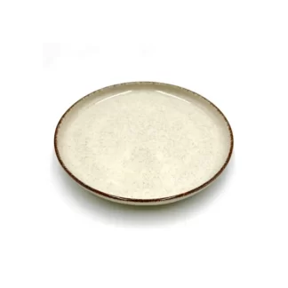 PLATO PLAYO 27 CM CERAMICA BEIGE IVORY BATH.