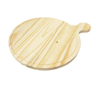 TABLA MADERA PINO PIZZERA CON MANGO DIAMETRO 35 CM