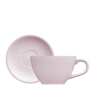 TAZA TE C/PLATO 200 ML ROSA PORC GERMER MOD OVAL.