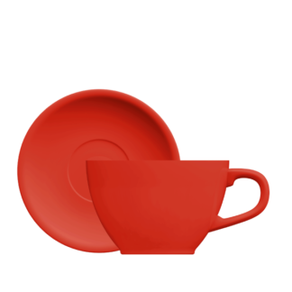 TAZON C/PLATO 300 ML ROJO PORC GERMER MOD OVAL.