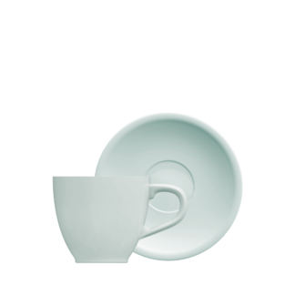 TAZA CAFE C/PLATO 80 ML AZUL PORC GERMER MOD OVAL.