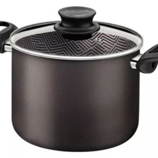 OLLA ALTA TEFLON TEXTURE TRAMONTI. C/ ASAS TAPA VIDRIO 28CM