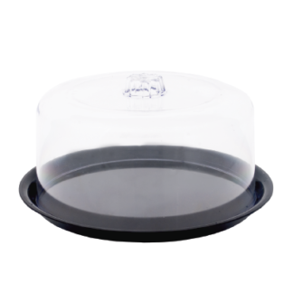 CAMPANA REDONDA 30 CMS. - CRISTAL NEGRA- YESI C/ BASE.