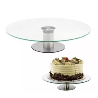 SIN STOCK # PLATO VIDRIO GIRATORIO 30 CM C/BASE. DUNIA