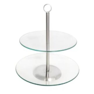SIN STOCK # PORTA MASAS 2 NIVELES 21 Y 24 CM DUNIA VIDRIO