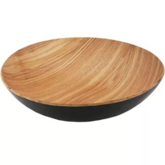 BOWL/ENSALADERA 22 CM MADERA NEGRA Y MADERA CAROL
